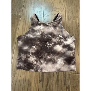 Athleta Women's Workout Tank Top Racerback‎ Tie Dye Black Gray Size S